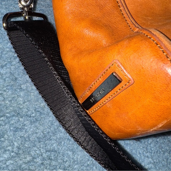 Brahmin Andy Leather Briefcase Bag Cognac Brown - Picture 2 of 8